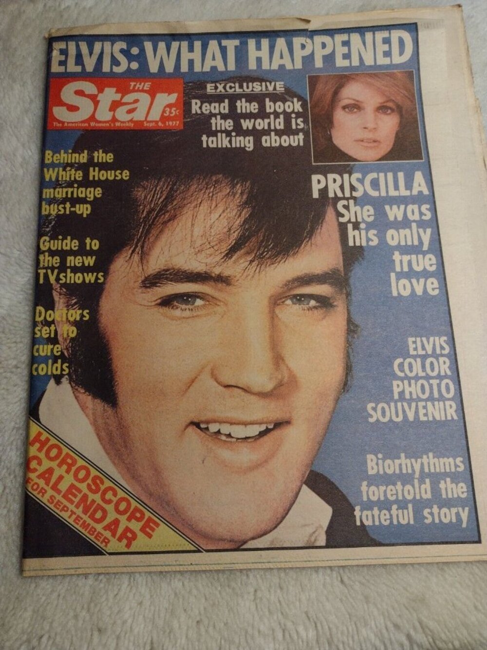 Star Magazine Sept 6, 1977 Elvis Presley Priscilla Clint Eastwood Mick Jagger